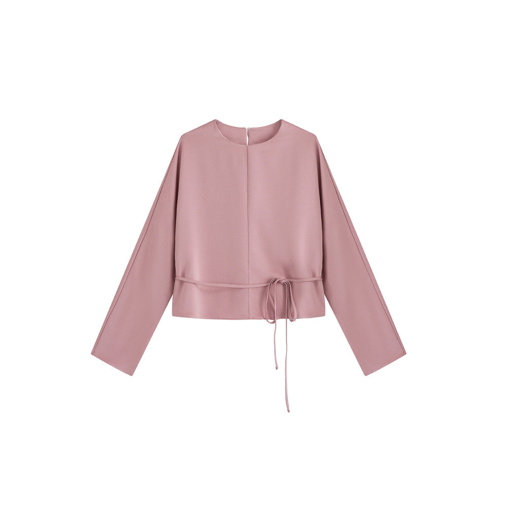 SOTHEMOS 25 Spring Fashionable Minimalist Row Style 2 Color Satin French Retro Design Long Sleeve Shirt image 11