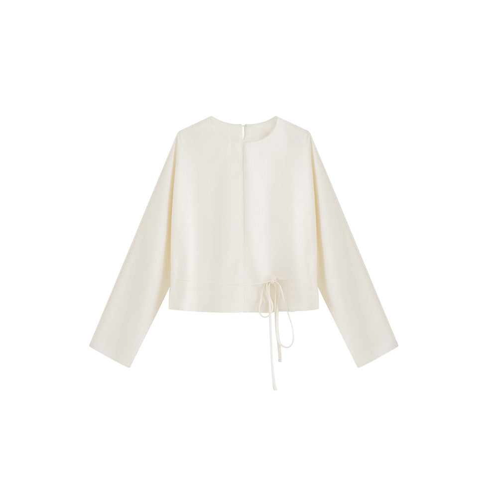 ASAYA4285 - Minimalist Satin Wrap Blouse ✨💫