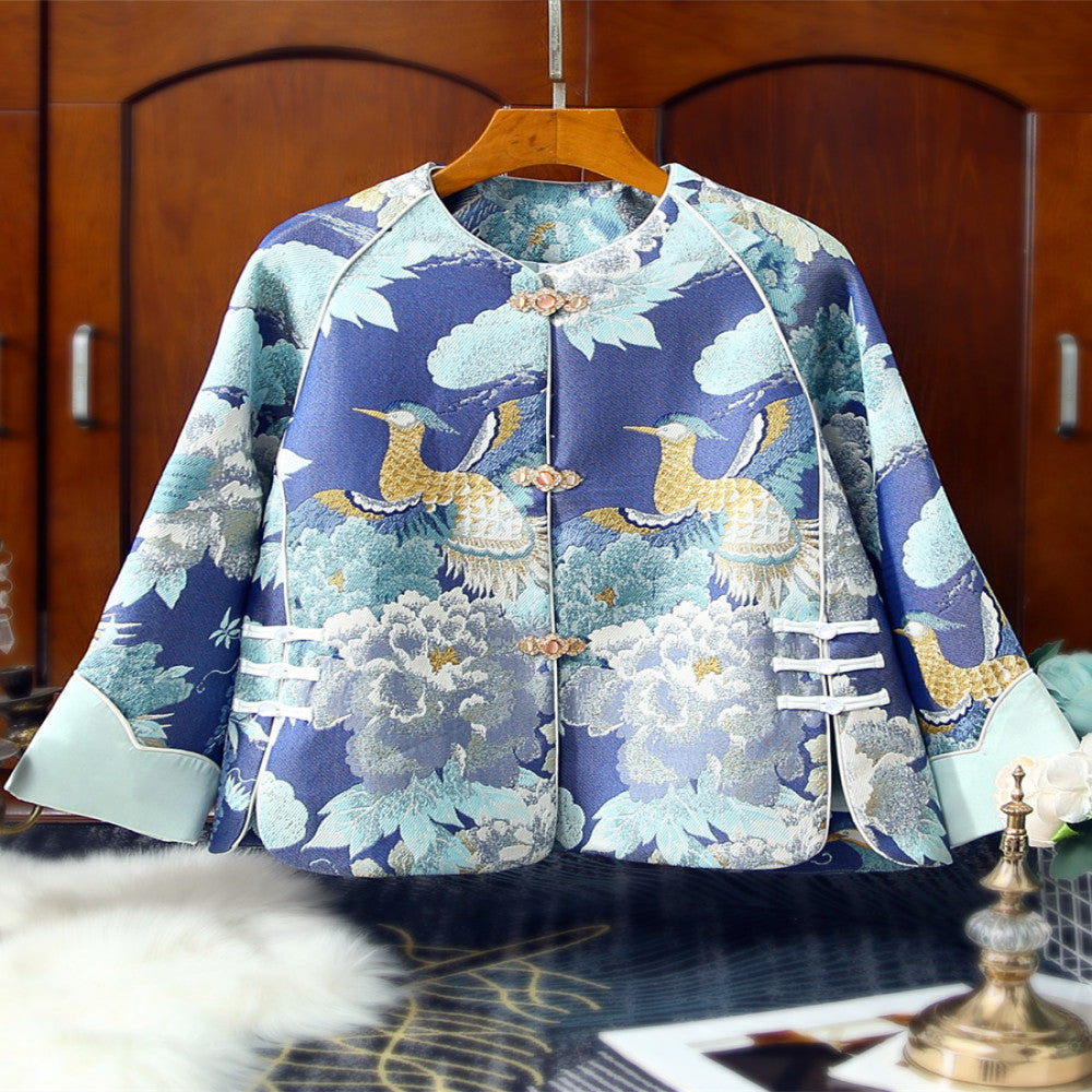 Tang style women s clothing classic Chinese style embroidery luxurious vintage buttons new Chinese style improved jacket trendy autumn and winter top image 1
