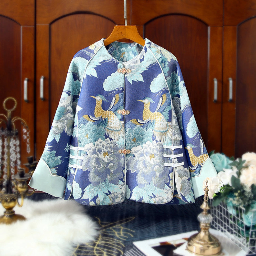 Tang style women s clothing classic Chinese style embroidery luxurious vintage buttons new Chinese style improved jacket trendy autumn and winter top image 7