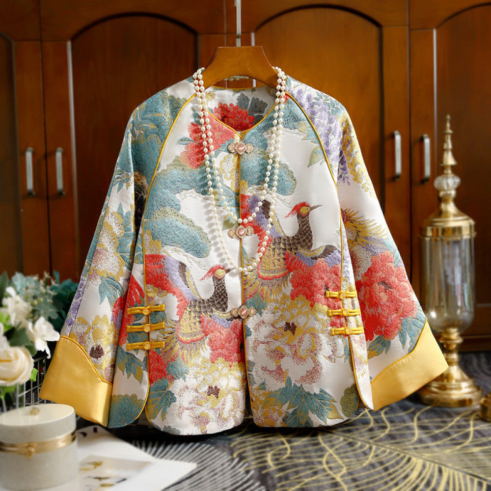 Tang style women s clothing classic Chinese style embroidery luxurious vintage buttons new Chinese style improved jacket trendy autumn and winter top image 20