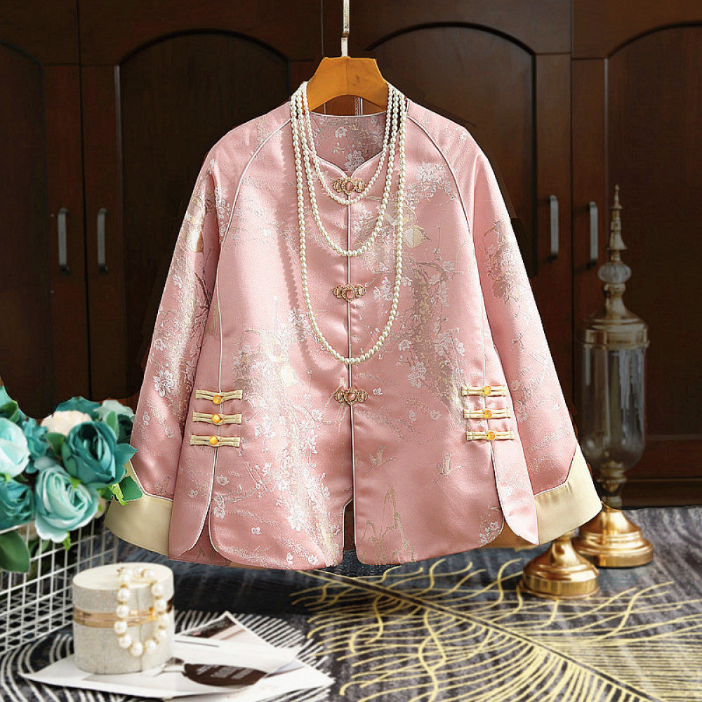 Tang style women s clothing classic Chinese style embroidery luxurious vintage buttons new Chinese style improved jacket trendy autumn and winter top image 28