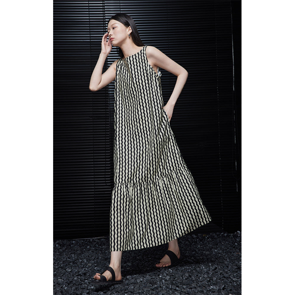 moment striped dress women 2024 summer new style temperament high end exquisite super beautiful niche design slim image 9