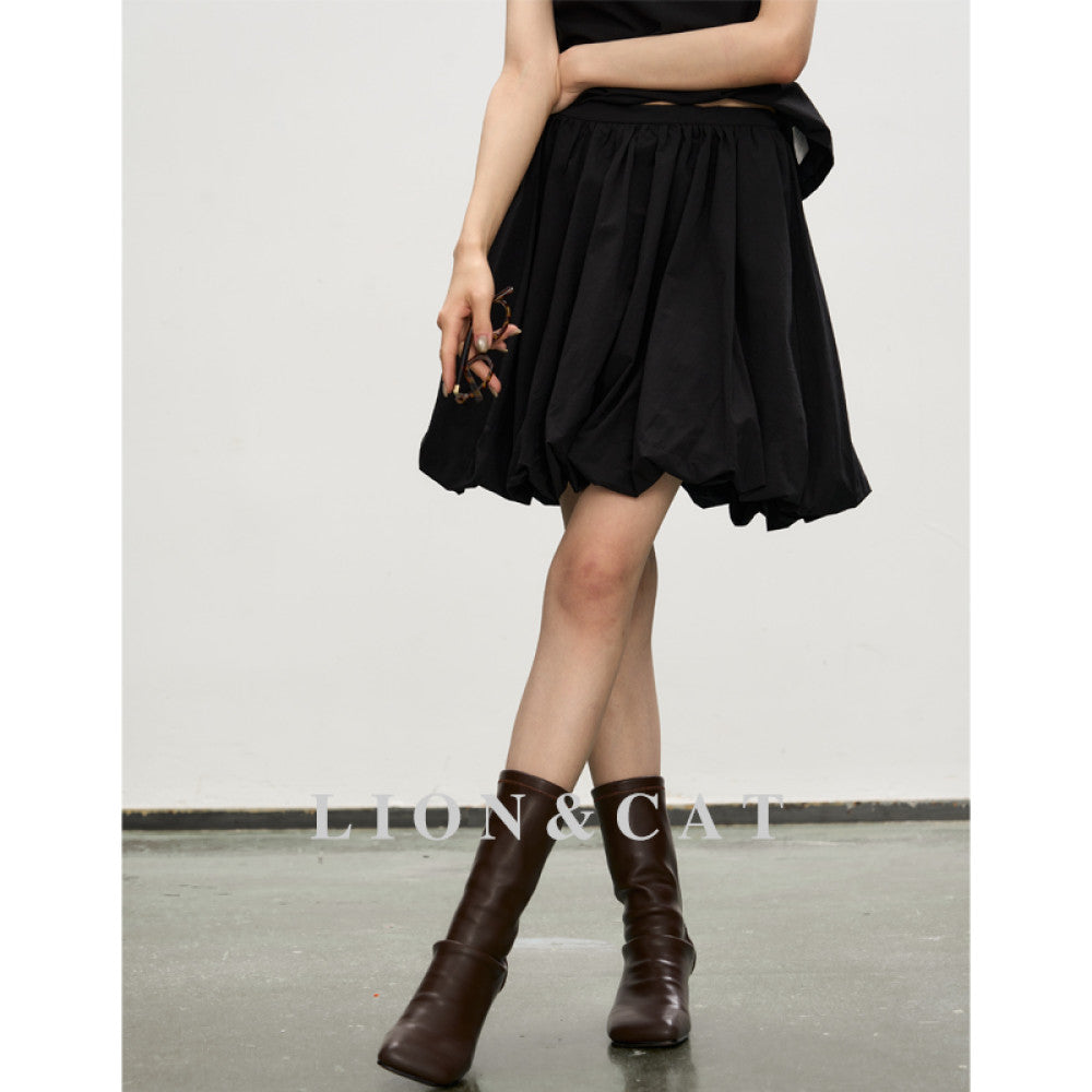 LC Cloud Bud Skirt summer new style temperament lady high waist pure white bud skirt versatile slim image 21