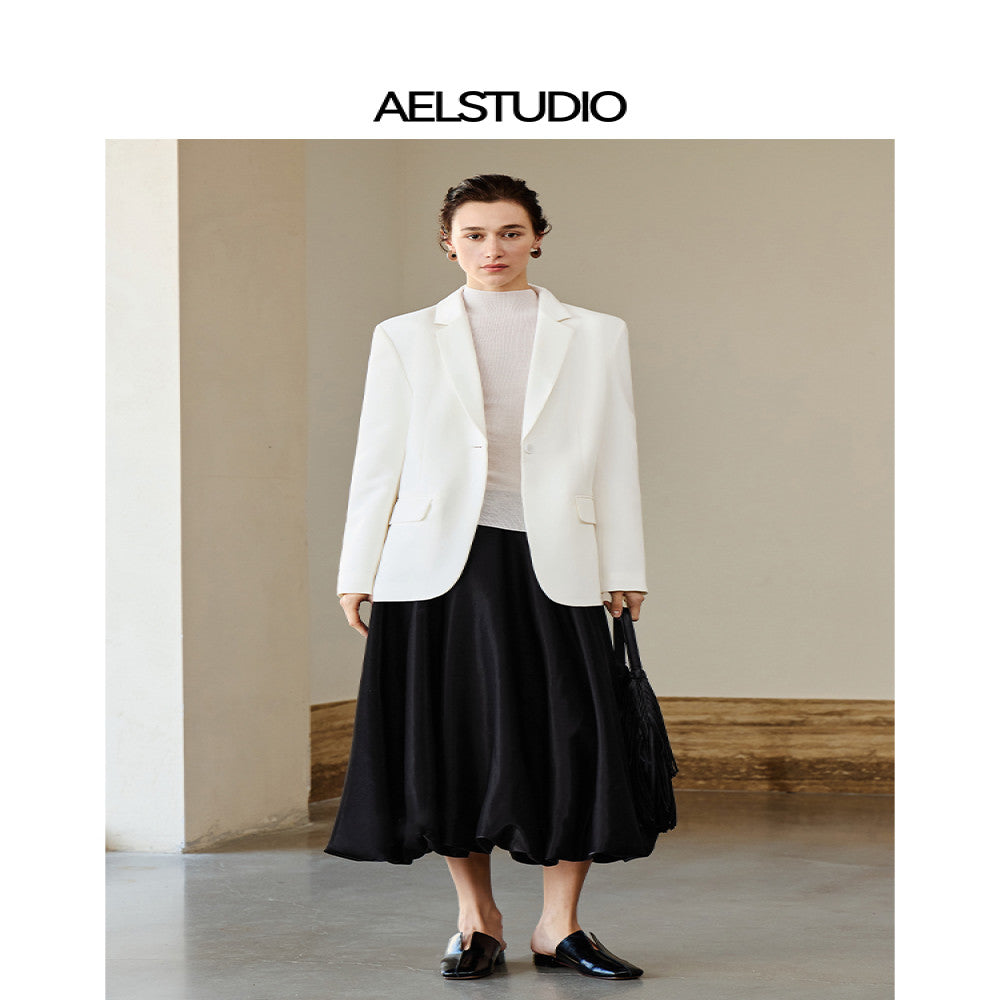 AEL original French suit jacket for women in the autumn of 2025 exuding a refined and sophisticated vibe One button lace backless suit image 3