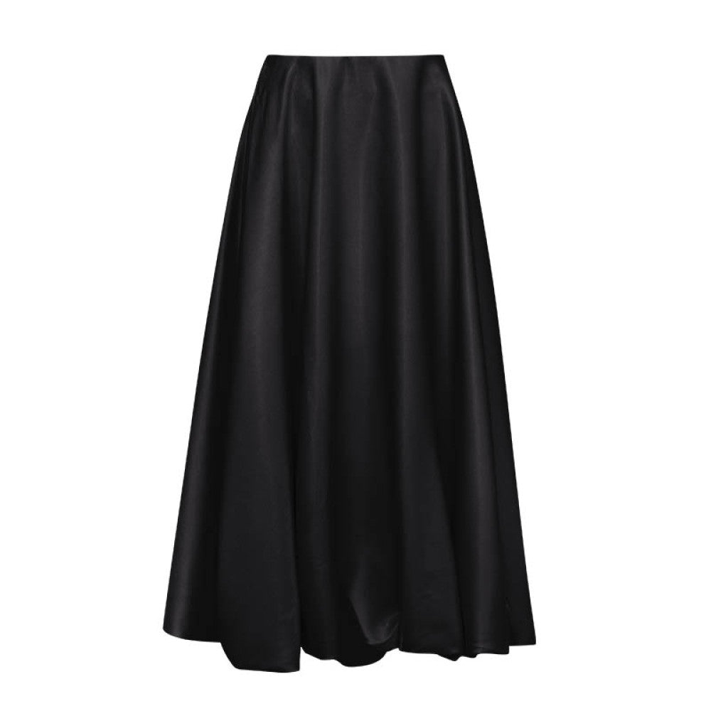 Classic Wardrobe AEL Original Flowing Satin High Waist Skirt for Women 2025 Autumn Water Mother Skirt Pink Flower Bud Skirt image 125