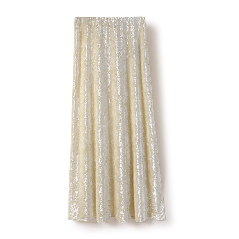 In stock Regret for missing customized diamond velvet half skirt temperament new versatile elastic waist straight tube half skirt image 61