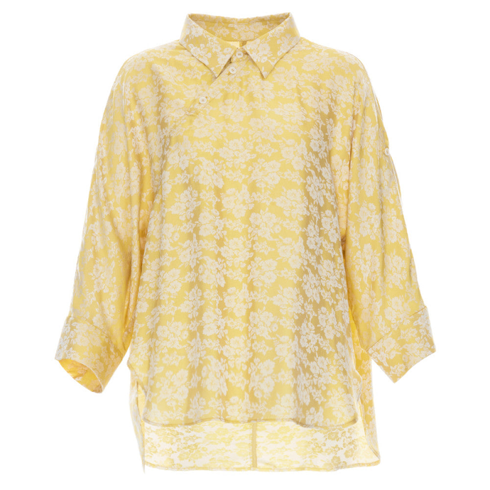 Huamu deep retro lapel shirt women s new Chinese style top light national style bottoming shirt jacquard new bat sleeve shirt image 15