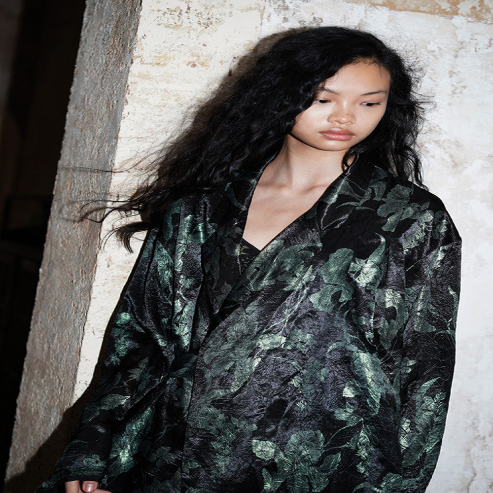 Bad taste Western original printed loose retro lace up spring suit jacket image 2