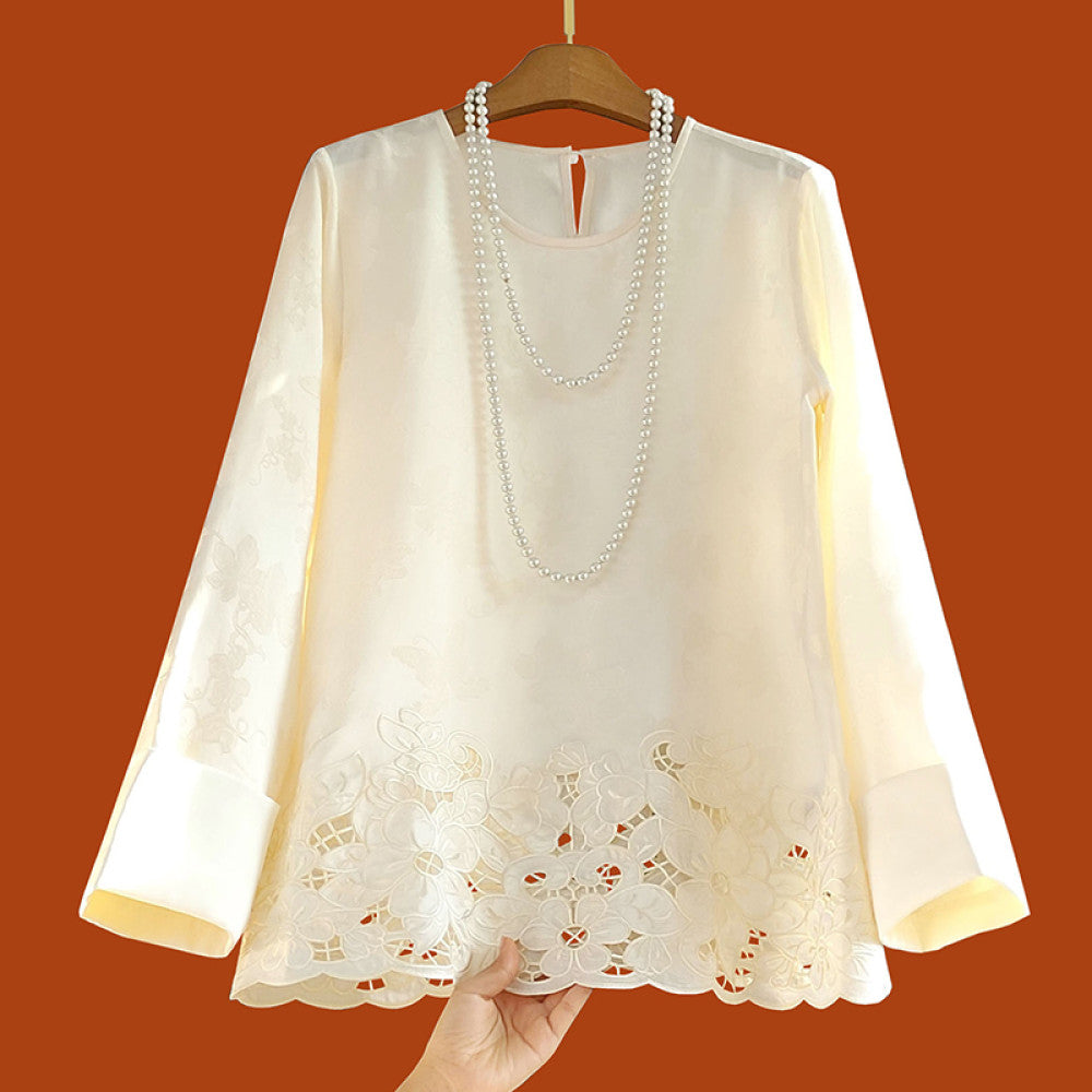 ASAYA4125 Hollow Embroidered Top 🌼