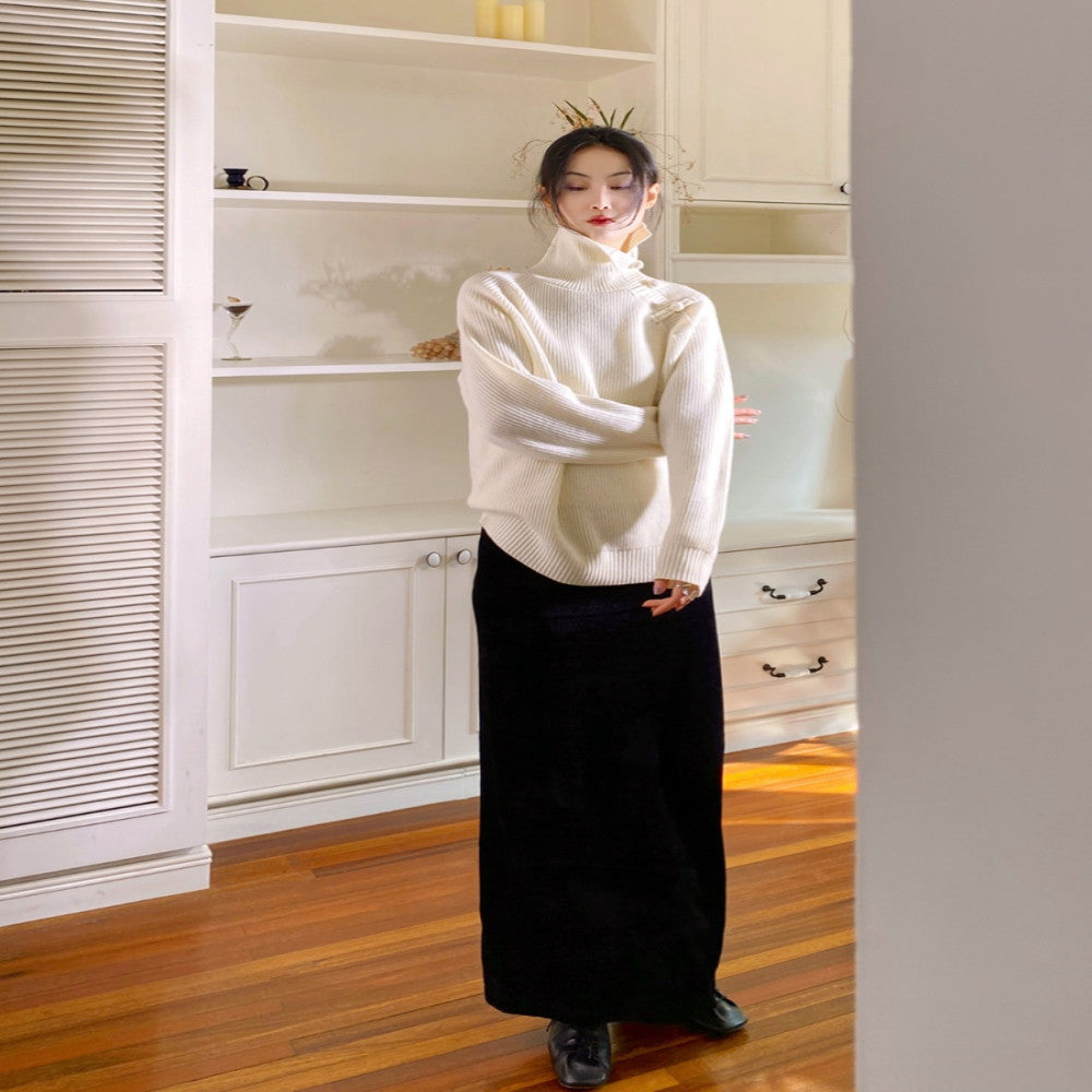 GinGarden New Chinese Sweater All Wool Soft Lazy Sweater image 0