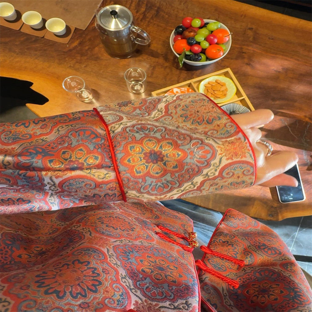 New Chinese style women s clothing 2025 new retro buttoned stand up collar top Songjin jacquard improved Tang suit jacket image 4