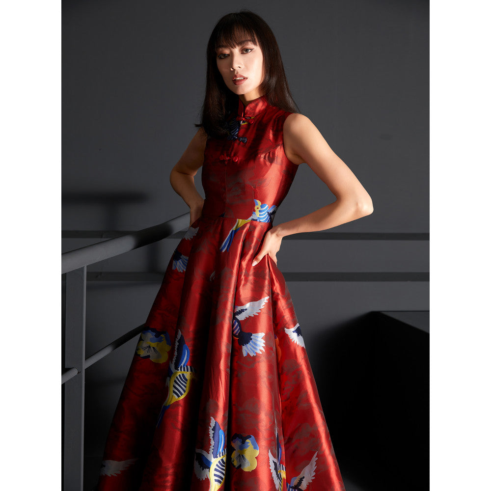 Fulang 2024 Original New Chinese Brocade Jacquard Fashionable Slimming and Slimming Oversized Pendant Dress Cheongsam Dress image 2