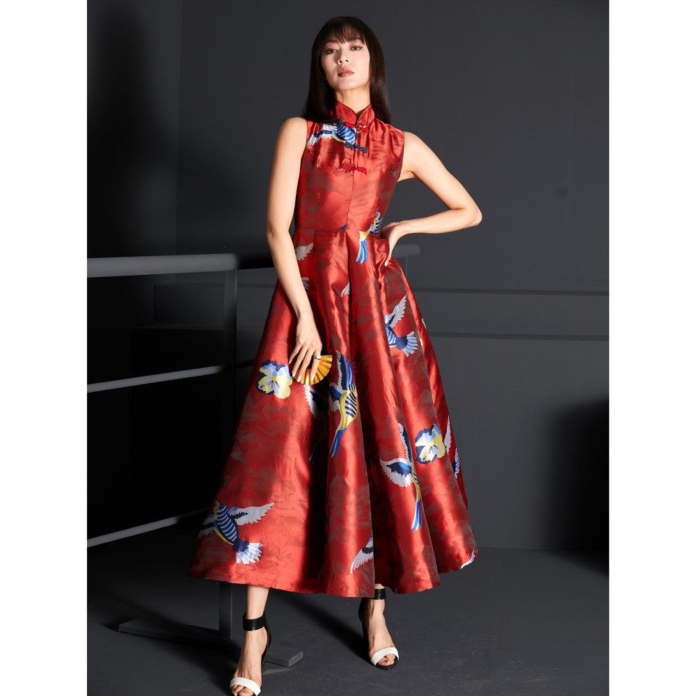 Fulang 2024 Original New Chinese Brocade Jacquard Fashionable Slimming and Slimming Oversized Pendant Dress Cheongsam Dress image 0