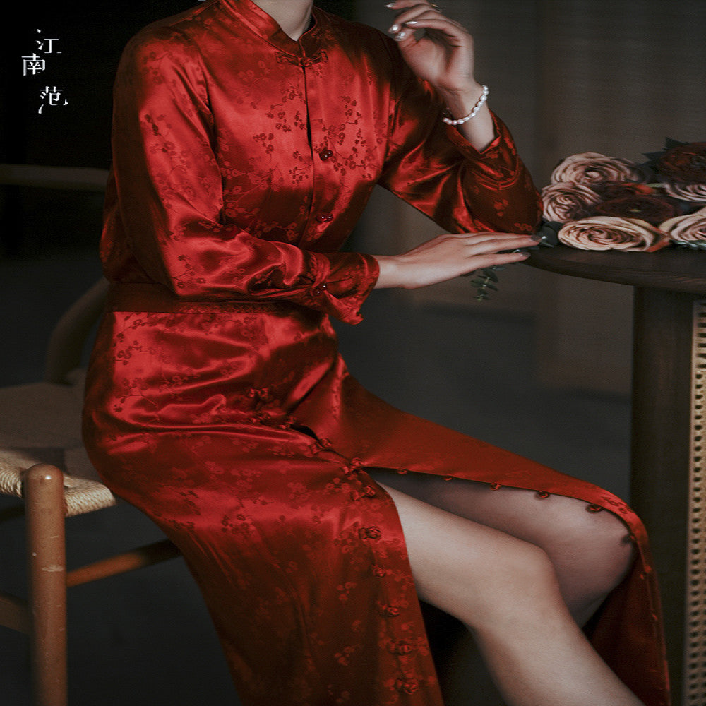 Jiangnan style red Tang suit top new Chinese style improved young style double breasted engagement toast dress can be worn as a small shirt at ordinary times image 5