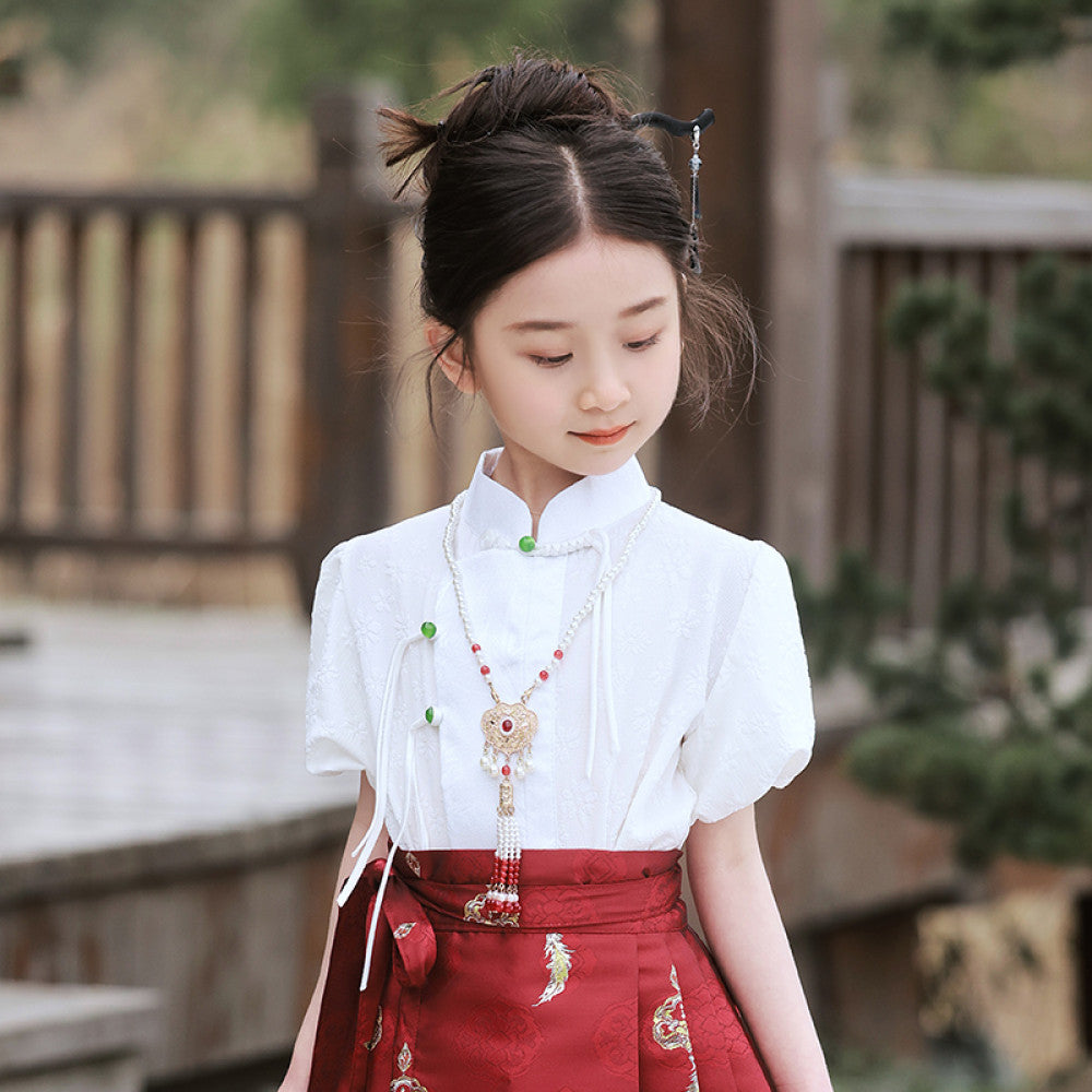 ASAYA3980 | Elegant Red Hanfu Mother-Daughter Set ✨