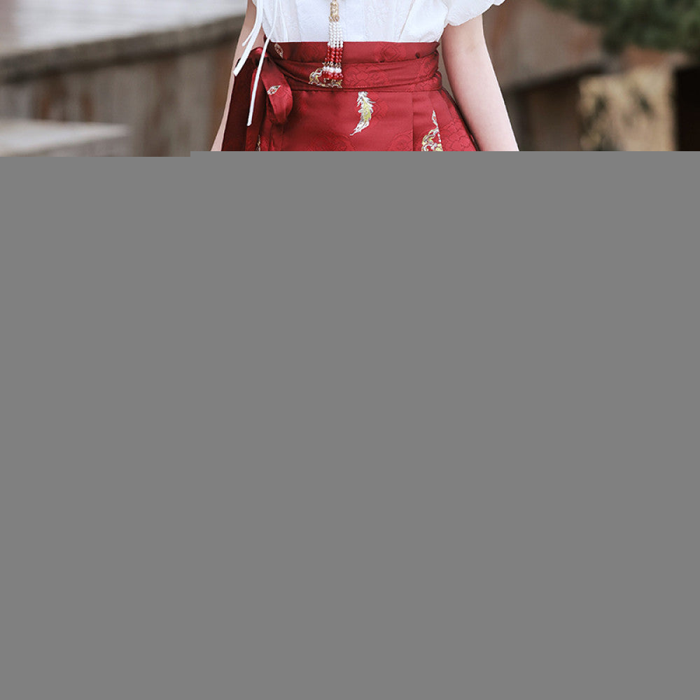 ASAYA3980 | Elegant Red Hanfu Mother-Daughter Set ✨