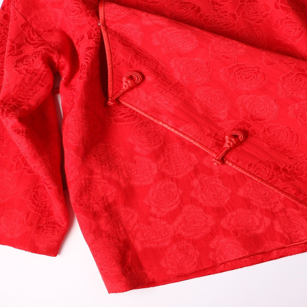 Word of mouth good goods PCY1429 festive lucky coat handmade pipa buckle plate buckle top Chinese style small shirt jacket women s spring and autumn image 5