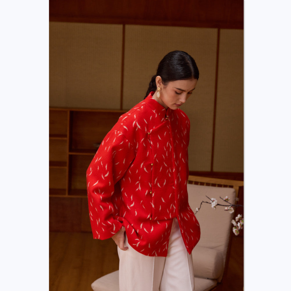 TAORAN women s new Chinese style winter coat female red improved cheongsam top New Year s greetings New Year s clothing winter image 2