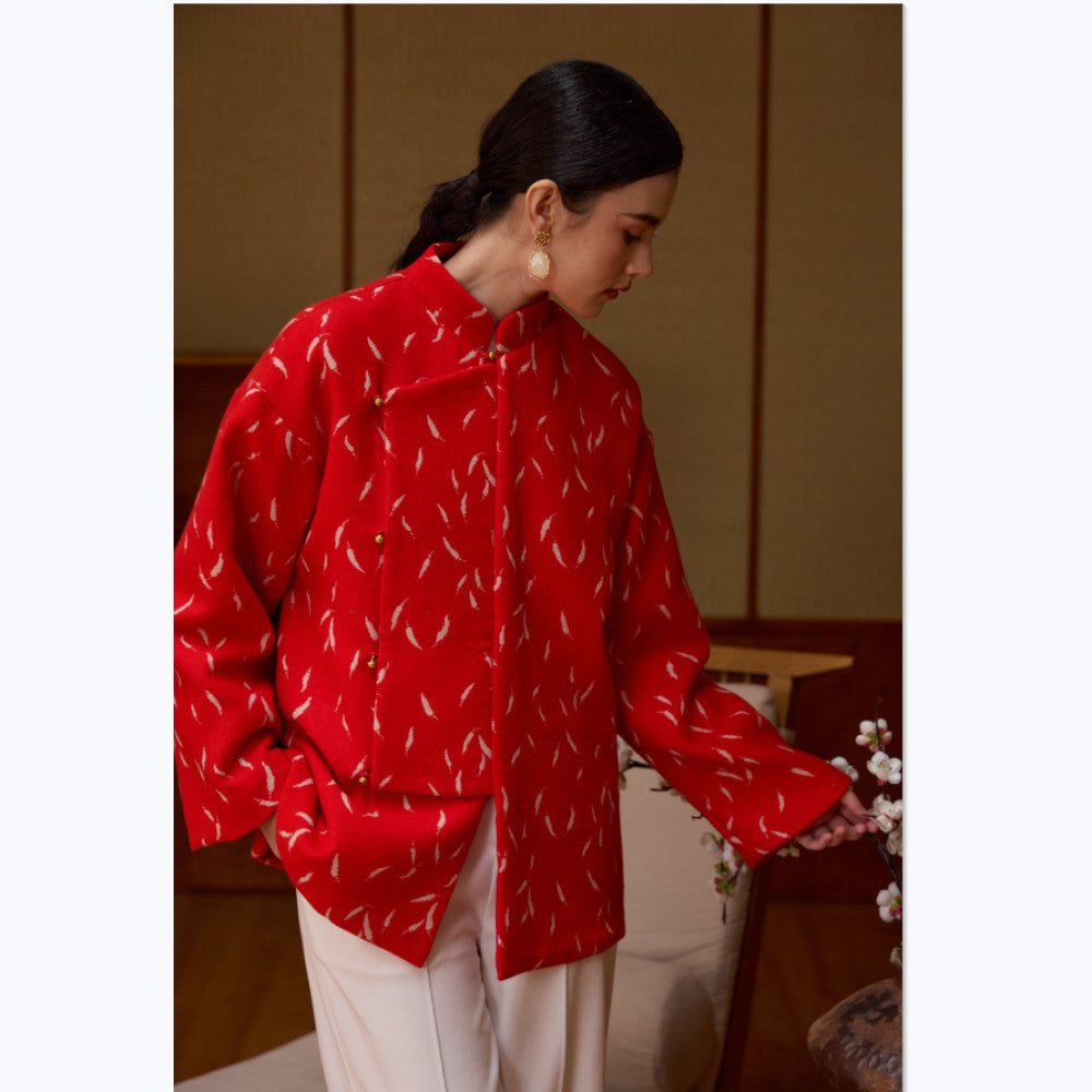 TAORAN women s new Chinese style winter coat female red improved cheongsam top New Year s greetings New Year s clothing winter image 5