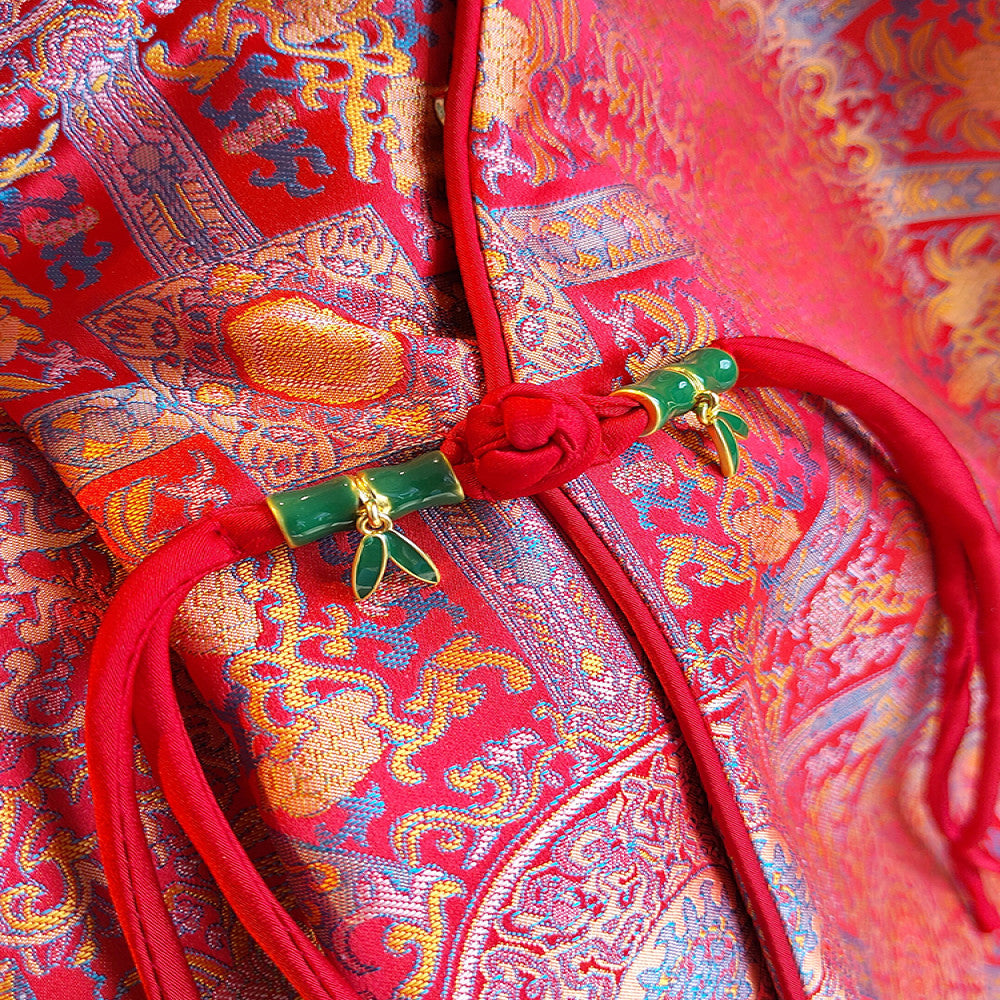 Red New Year s War Robe Vintage National Style Coat Women s Design Sense Small Fashion China Chic Yang Mi Same Chinese Top image 3