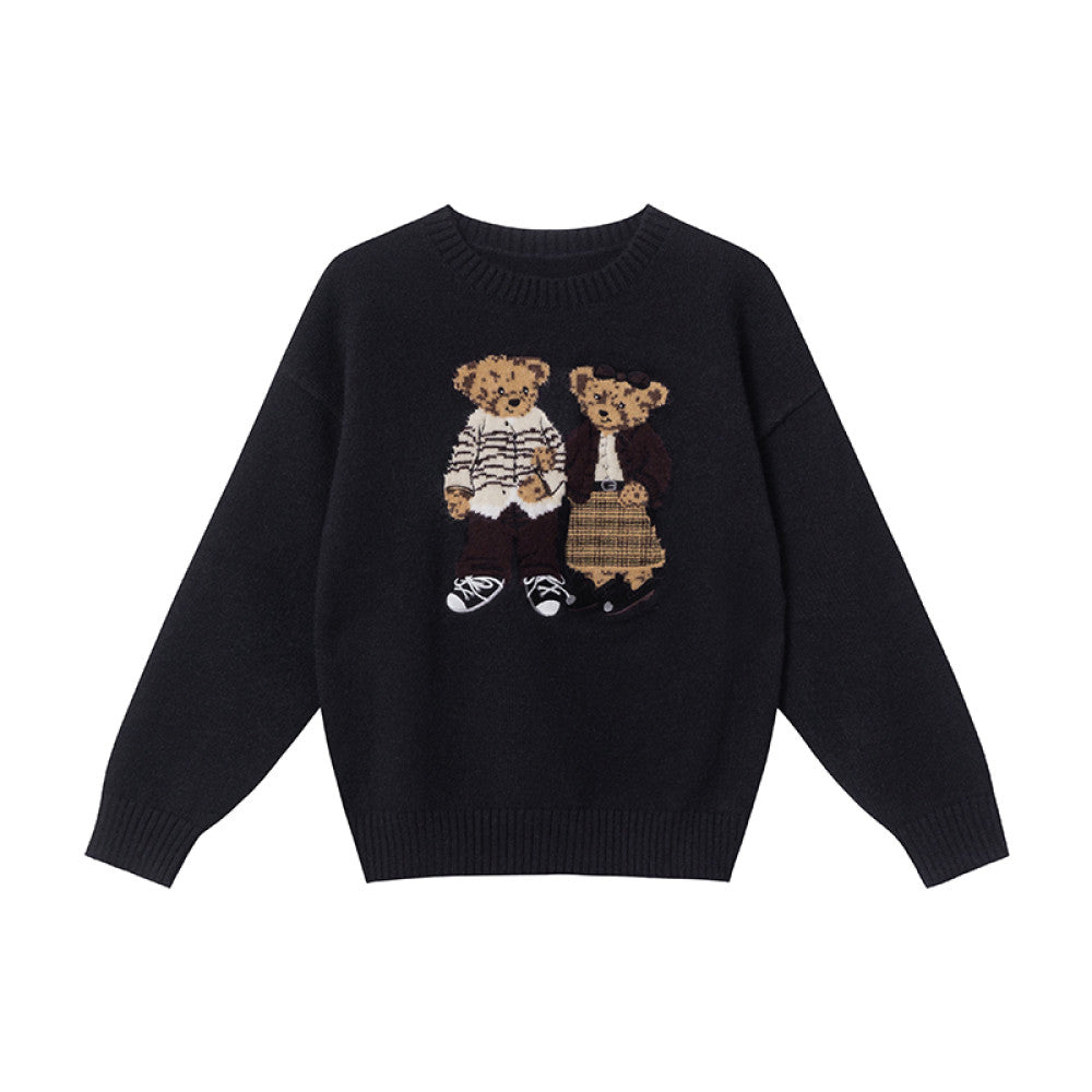 ASAYA3877 🐻✨ Retro Bear Jacquard Sweater✨🐻