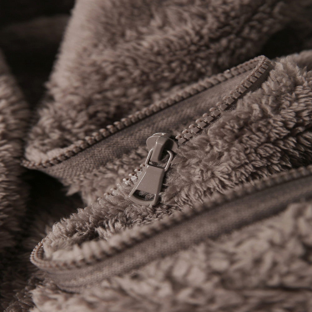 Explosive welfare prices Hand in N pieces close your eyes Flat Teddy Stand up Long Fleece Shake Fleece Coat image 48