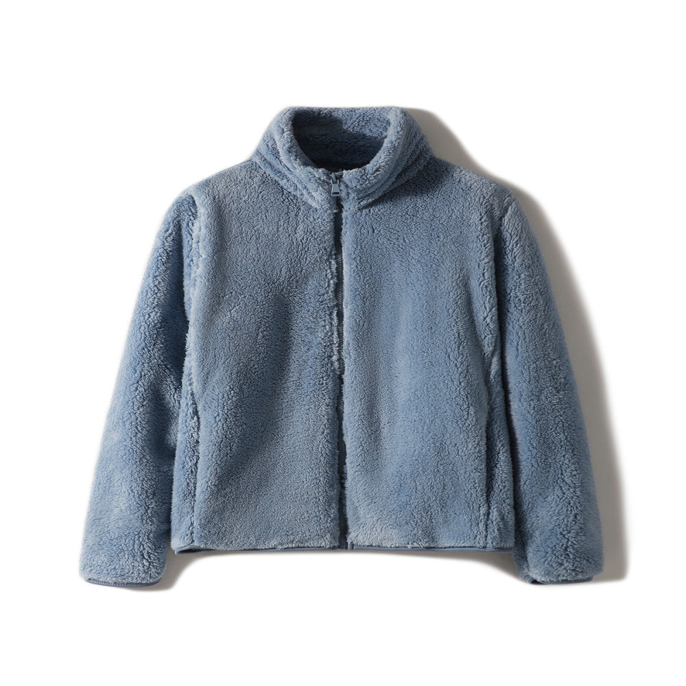 Explosive welfare prices Hand in N pieces close your eyes Flat Teddy Stand up Long Fleece Shake Fleece Coat image 49