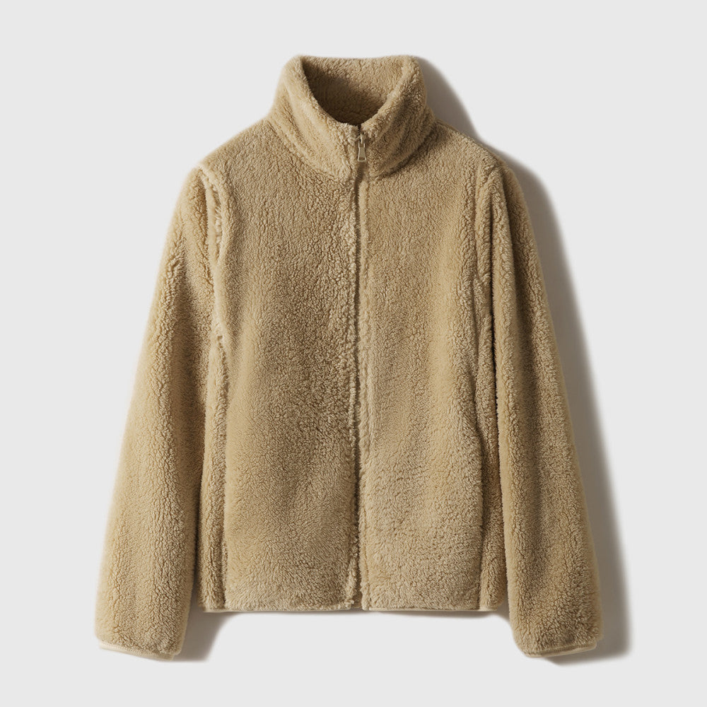 Explosive welfare prices Hand in N pieces close your eyes Flat Teddy Stand up Long Fleece Shake Fleece Coat image 77