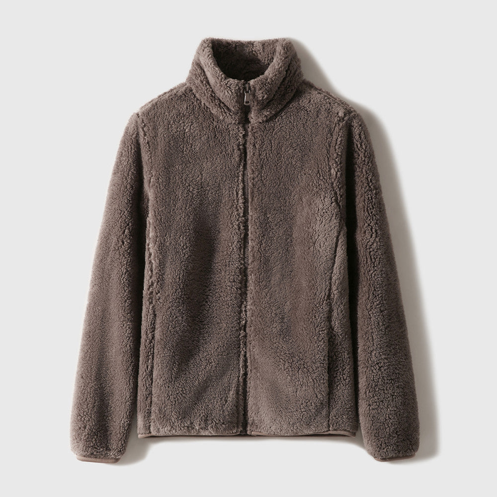 Explosive welfare prices Hand in N pieces close your eyes Flat Teddy Stand up Long Fleece Shake Fleece Coat image 1