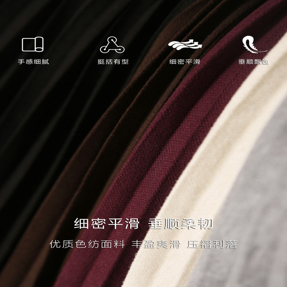 Xiaohan Ge Edinburgh Place velvet soft touch heavy folding A line skirt 25 year autumn new image 4