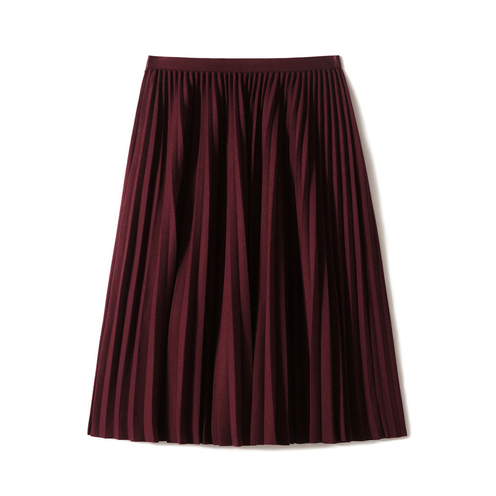 Xiaohan Ge Edinburgh Place velvet soft touch heavy folding A line skirt 25 year autumn new image 5