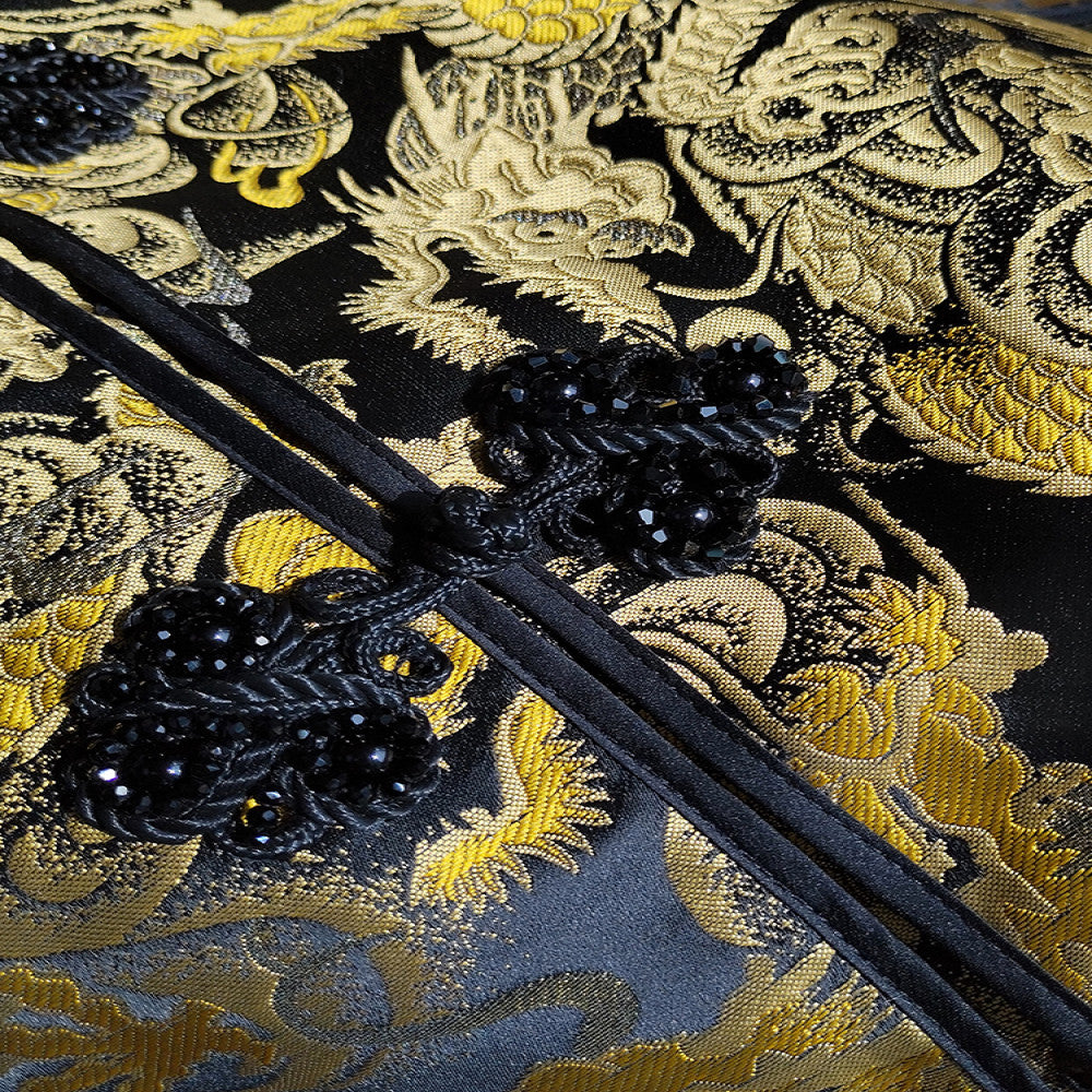 High grade golden retro national style short jacket for women in autumn 2025 new style for small size new Chinese style buttoned tops image 5