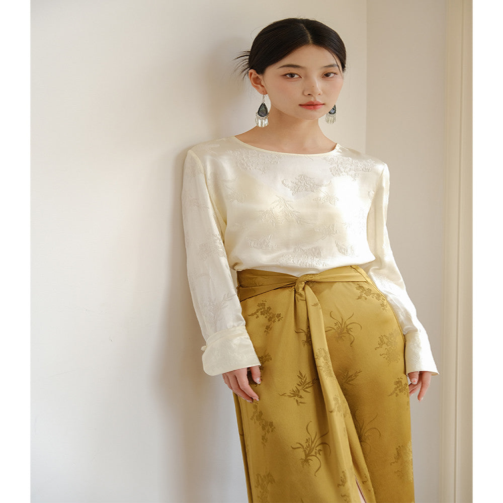Shan Nonferrous High end Acetic Acid Satin Half Skirt Autumn Winter Edition Thick Acetic Acid Half Skirt Black Half Skirt image 3