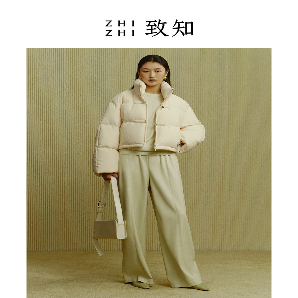 Zhizhi ZHIZHI Baoding sees Chinese style short down jacket for women in winter fashionable and warm goose down image 2
