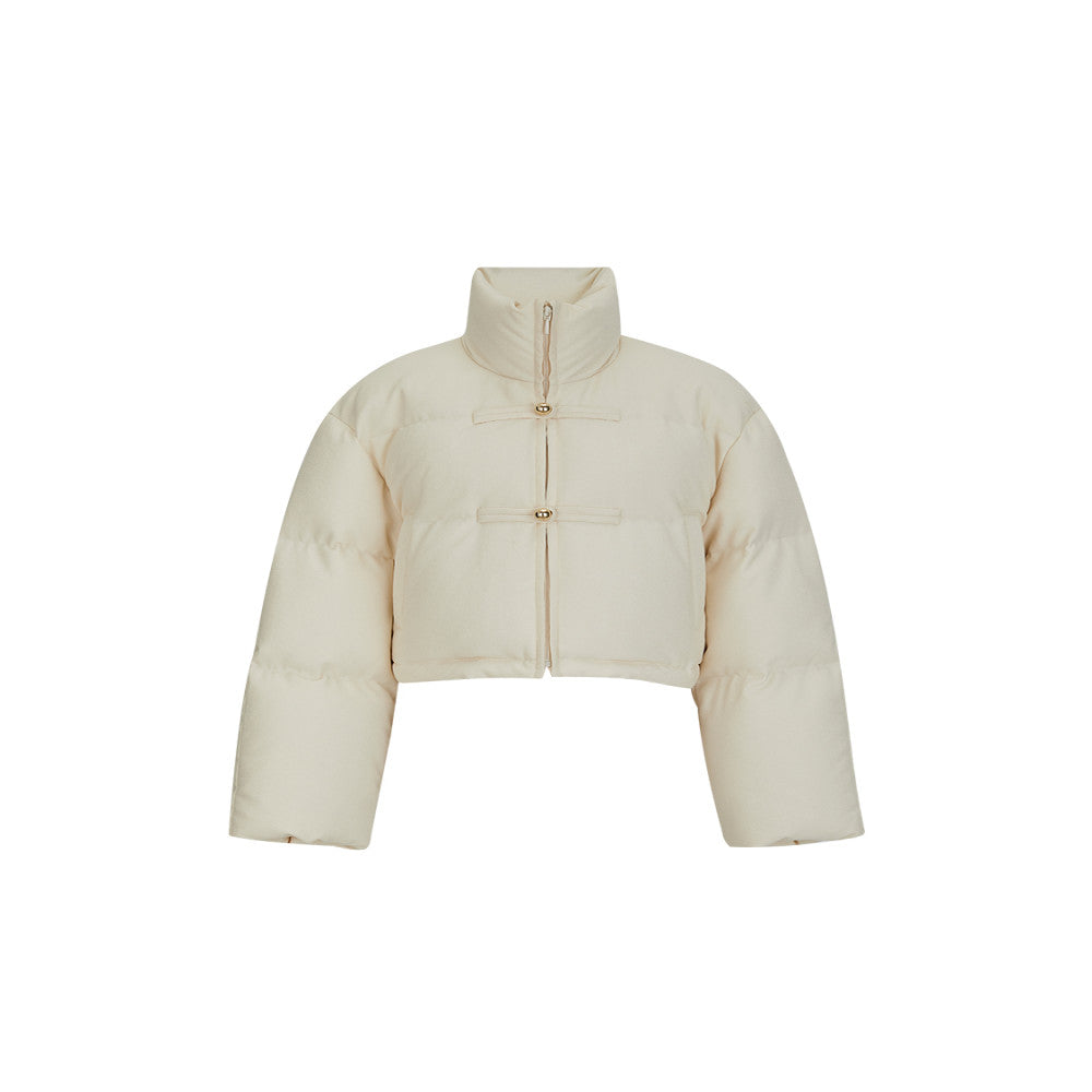 Zhizhi ZHIZHI Baoding sees Chinese style short down jacket for women in winter fashionable and warm goose down image 5