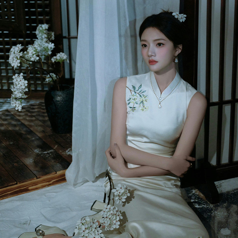 Ren Min Spring Festival Gala Same Style Echo New Chinese Cheongsam image 20