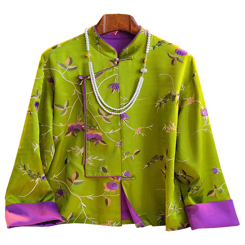 New Chinese style improved national style shirt women s design sense original design fashionable national trend style casual loose buttoned top image 5