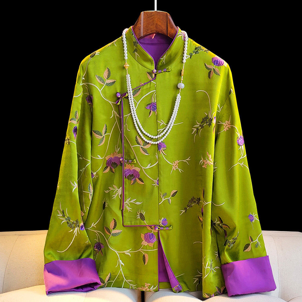 New Chinese style improved national style shirt women s design sense original design fashionable national trend style casual loose buttoned top image 7