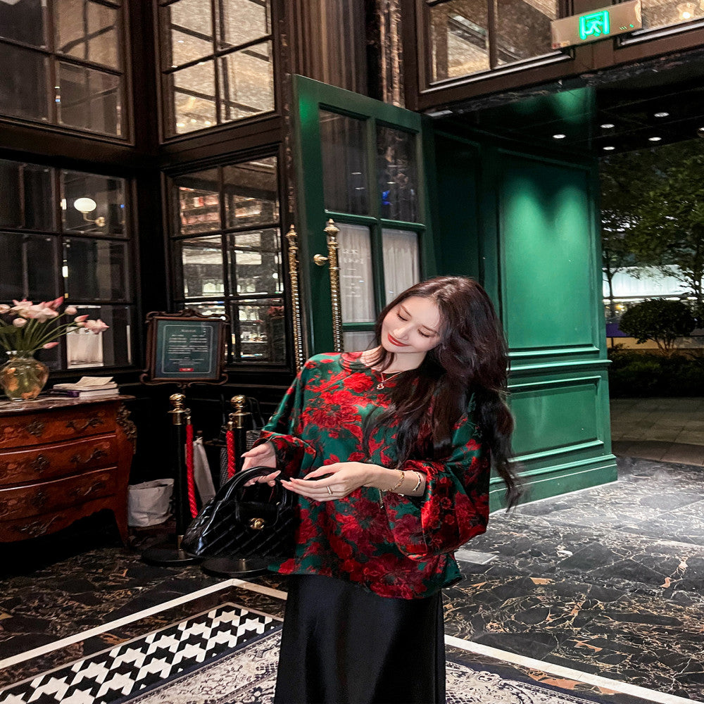 New Chinese style vinegar Tang style retro Song brocade jacket for women in the spring of 2025 with a high end and light mature style image 2