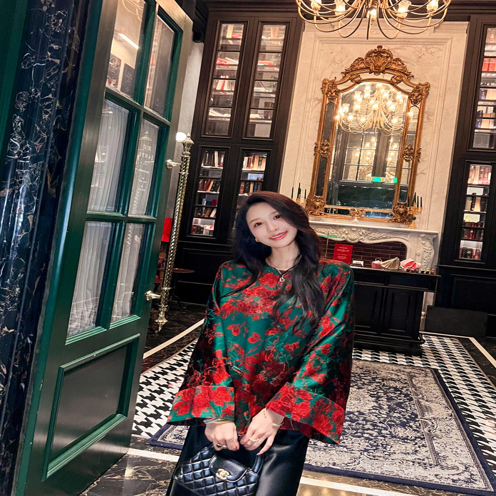 New Chinese style vinegar Tang style retro Song brocade jacket for women in the spring of 2025 with a high end and light mature style image 3