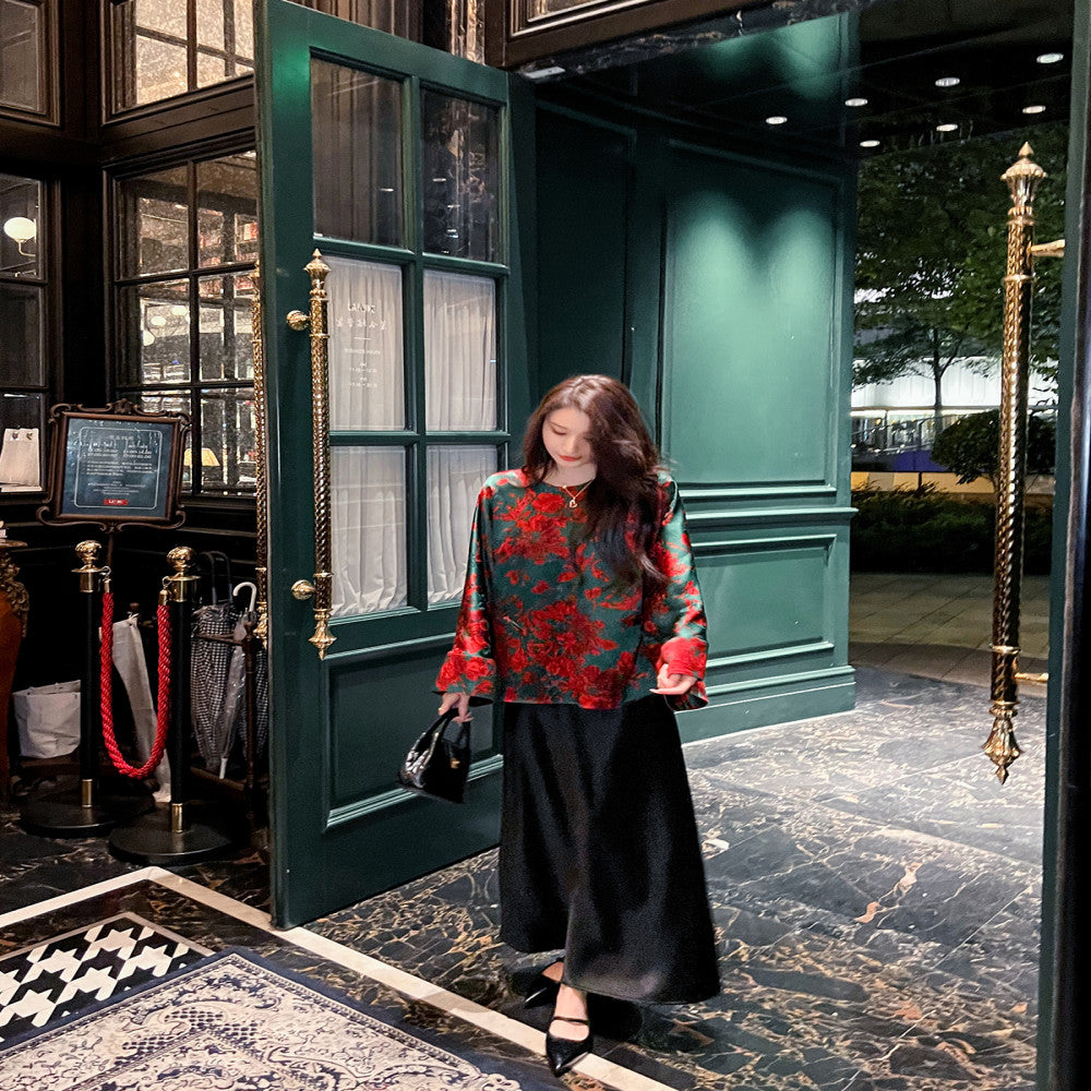 New Chinese style vinegar Tang style retro Song brocade jacket for women in the spring of 2025 with a high end and light mature style image 5