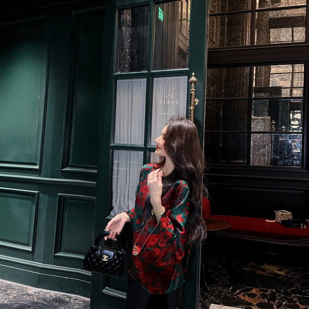 New Chinese style vinegar Tang style retro Song brocade jacket for women in the spring of 2025 with a high end and light mature style image 9