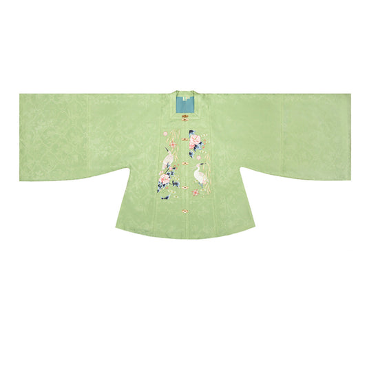 ASAYA3681 Ming Dynasty Hanfu Embroidery Square Collar Double-breasted \Cross-collared Jacket