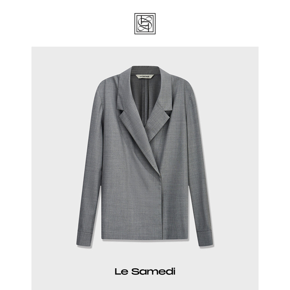 ASAYA3601 The stylish office lady‘s custom-made wool shirt/wide-leg pants suit ( Sold Seperatly)