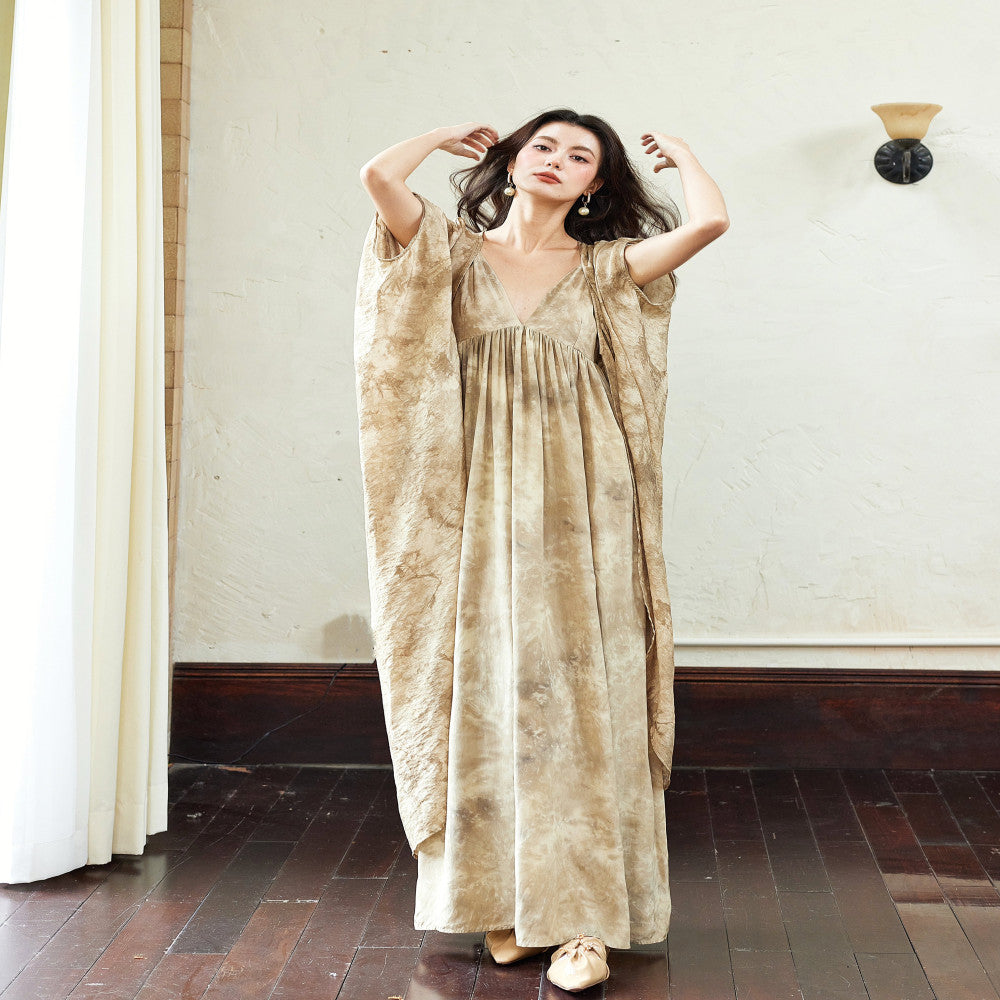 Colored suspenders V neck dress suit women s summer 2024 new loose coat new Chinese style long skirt three views image 4