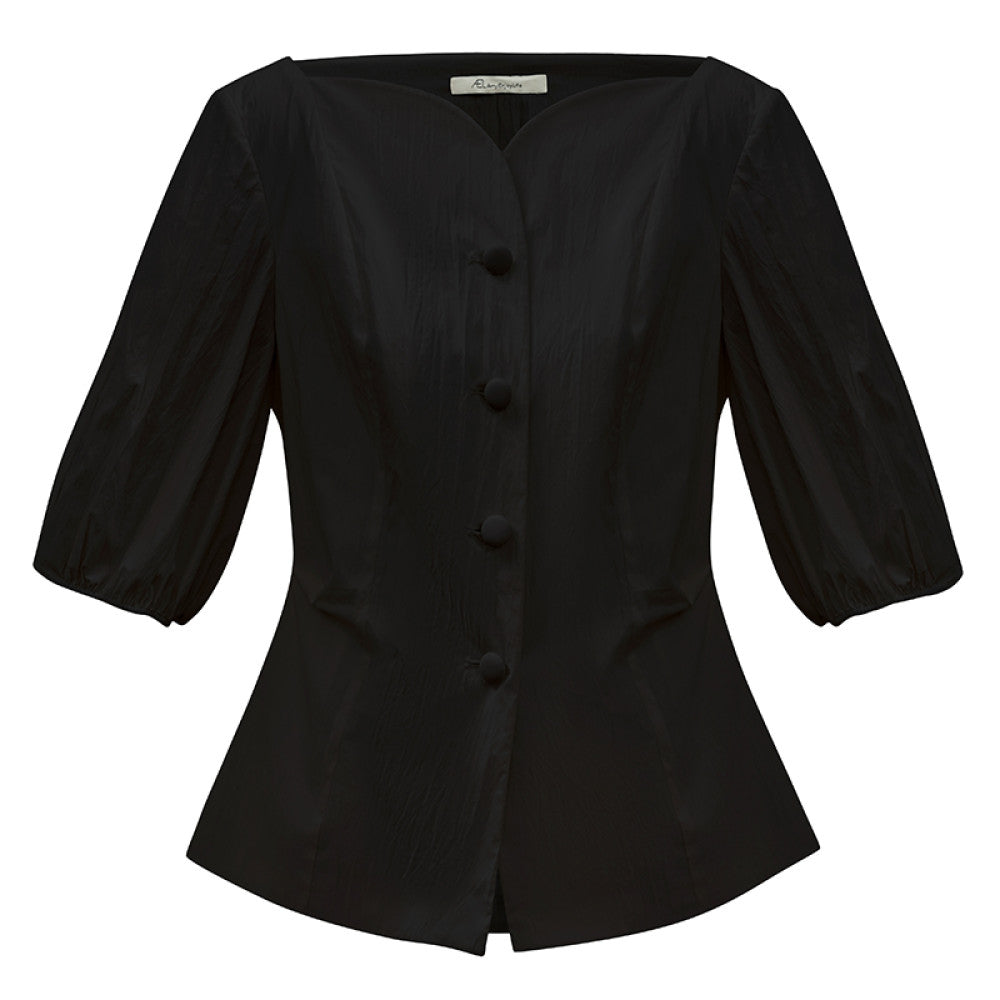 AEL original French retro casual bubble sleeve shirt 2025 autumn new white temperament chic shirt for women image 20