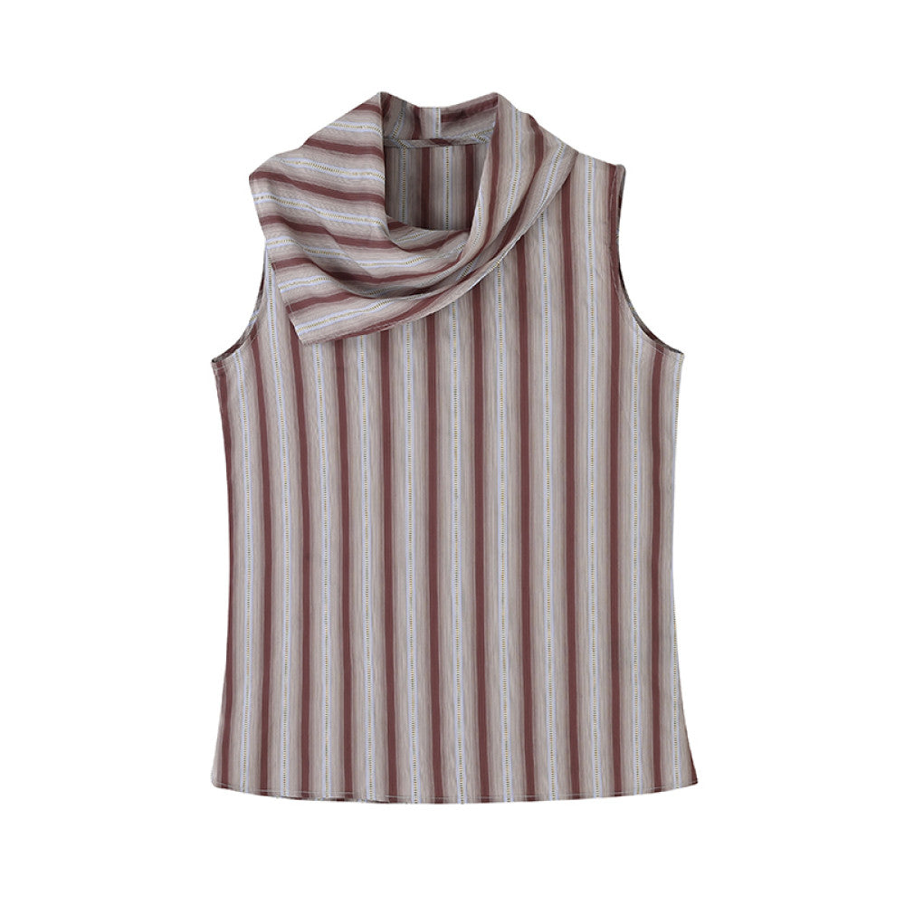 COMMON VALUE La jet e Purple Dusk Sea Breeze Vest Sleeveless Lapel T shirt image 10