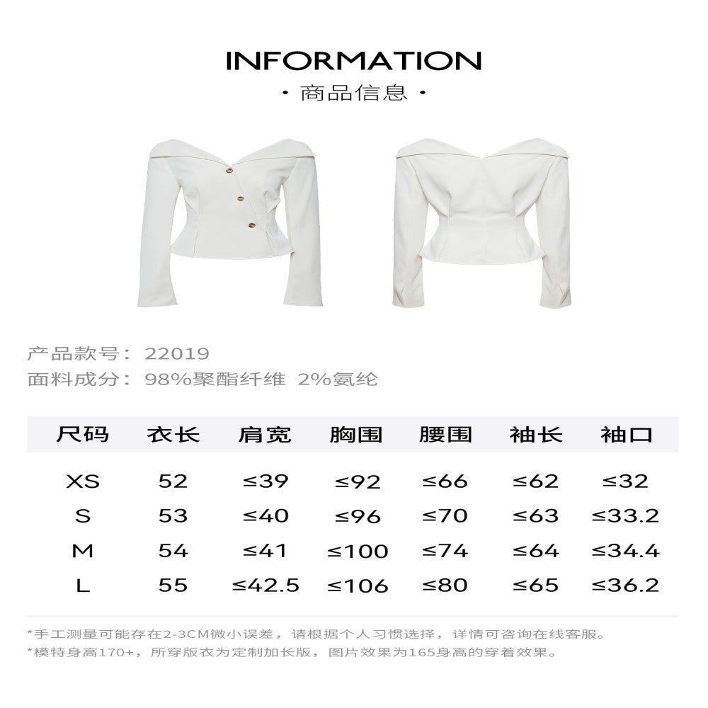 AEL original custom design feeling lapel and waist cinched V neck shirt for women autumn new commuter French top for women image 37