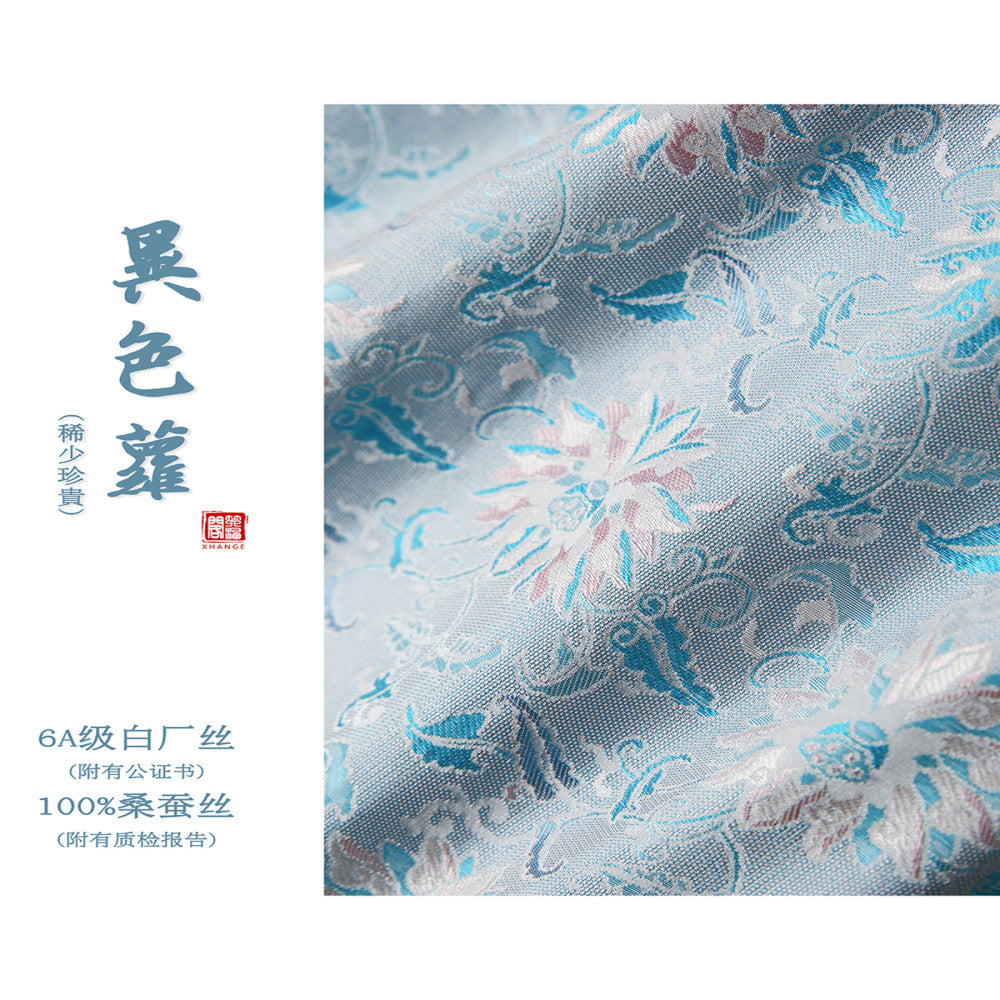 Summer cool transparent non permeable flesh Bubu Shenglian Lotus different color radish 100 pure mulberry silk new Chinese style image 3